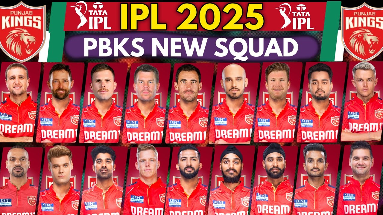 Punjab Kings 2025 squad: Complete Players List, Prices, and Season Overview