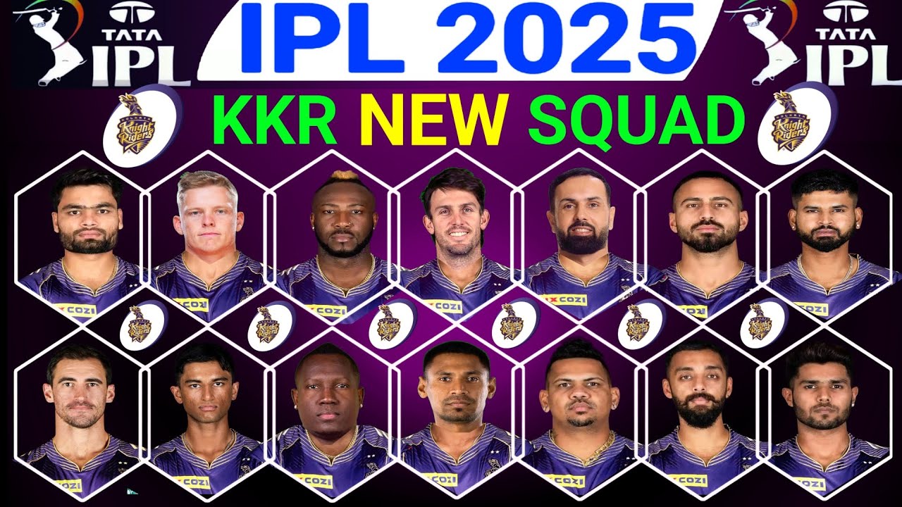 KKR IPL 2025 Full Squad : Kolkata Knight Riders Detailed Squad and Prices