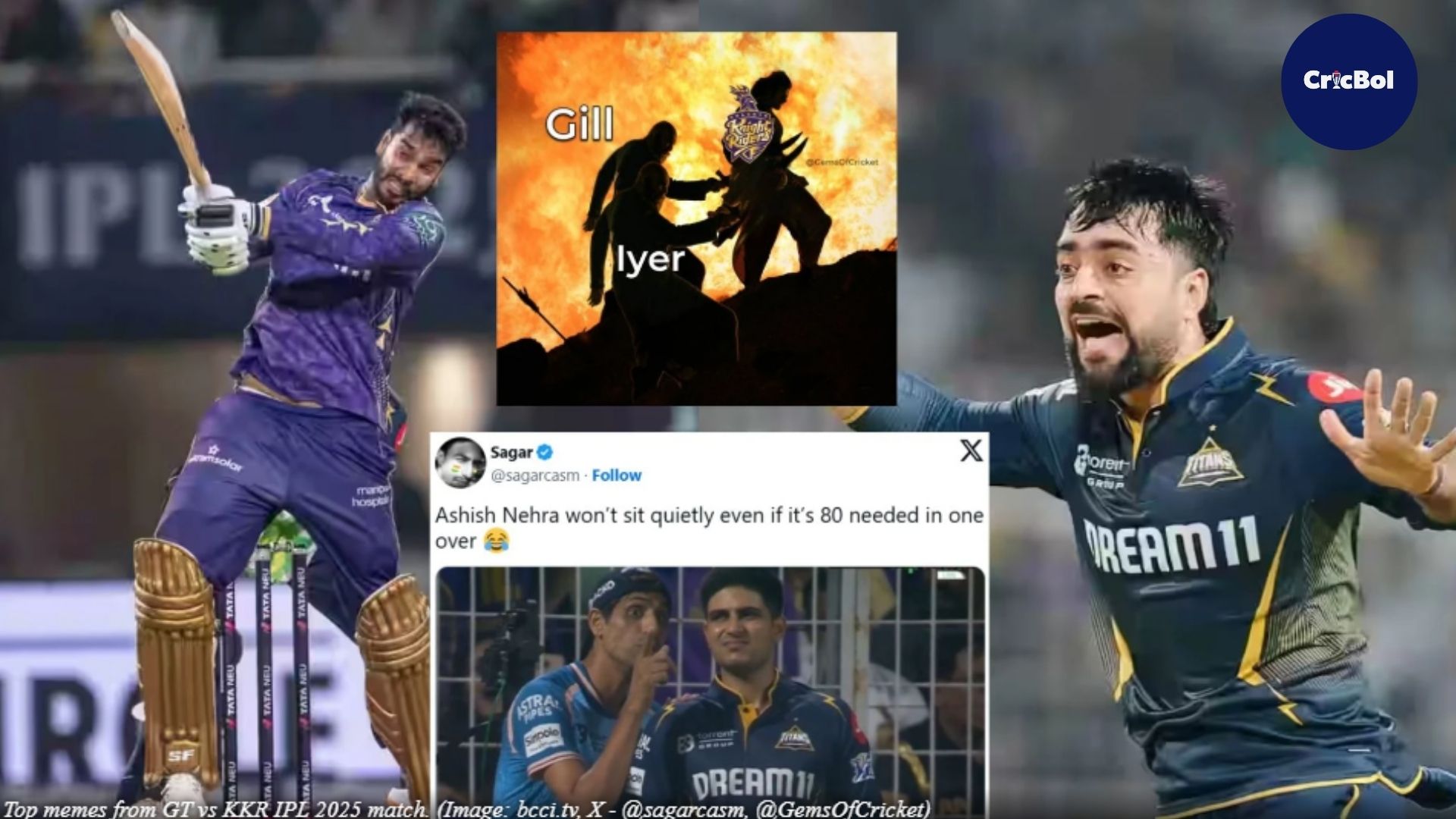 GT vs KKR Memes: Funniest Reactions from IPL 2025 Match 39