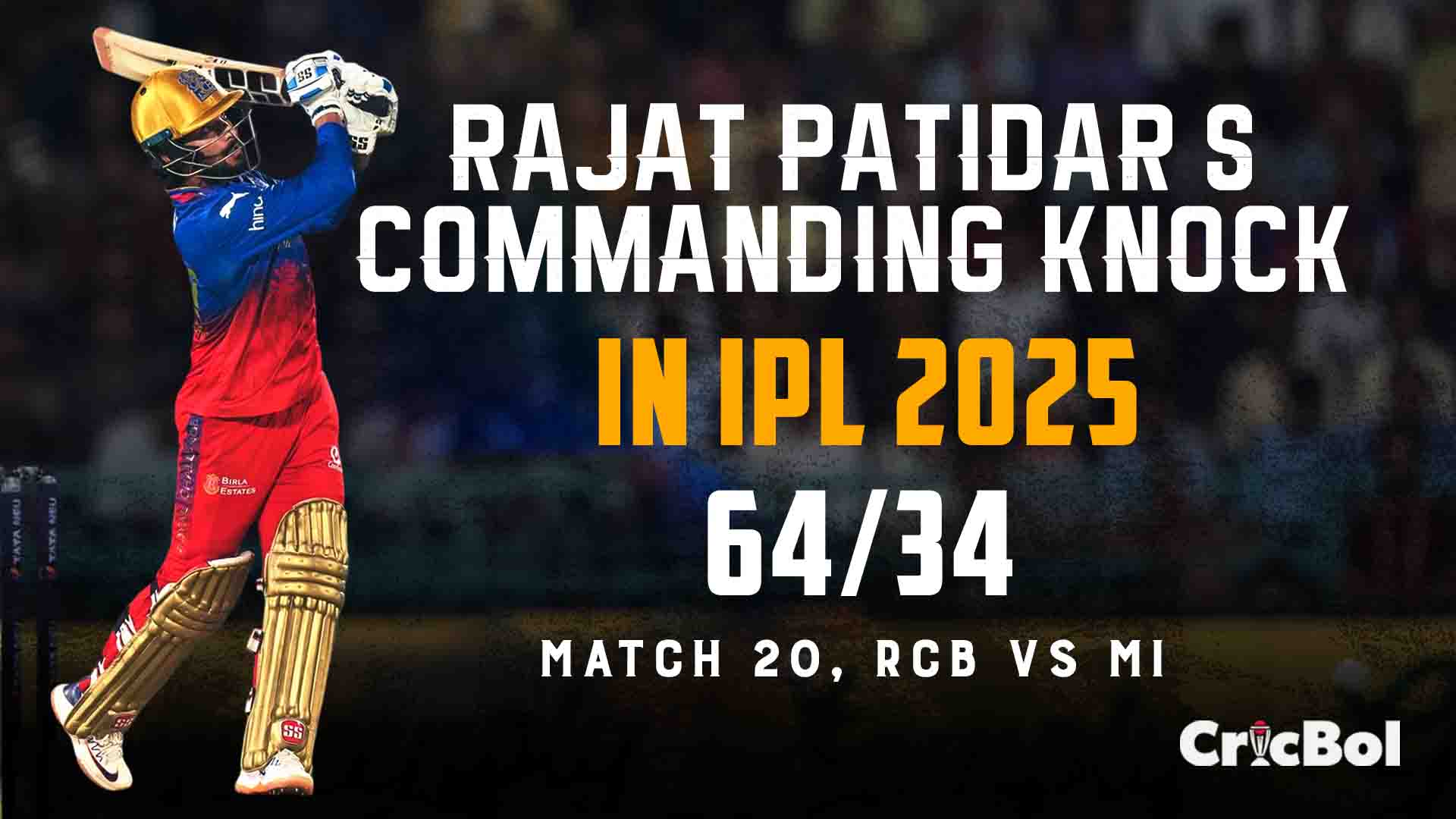 RCB vs MI 2025: Rajat Patidar’s Match-Winning Knock Leads RCB to Thrilling Victory
